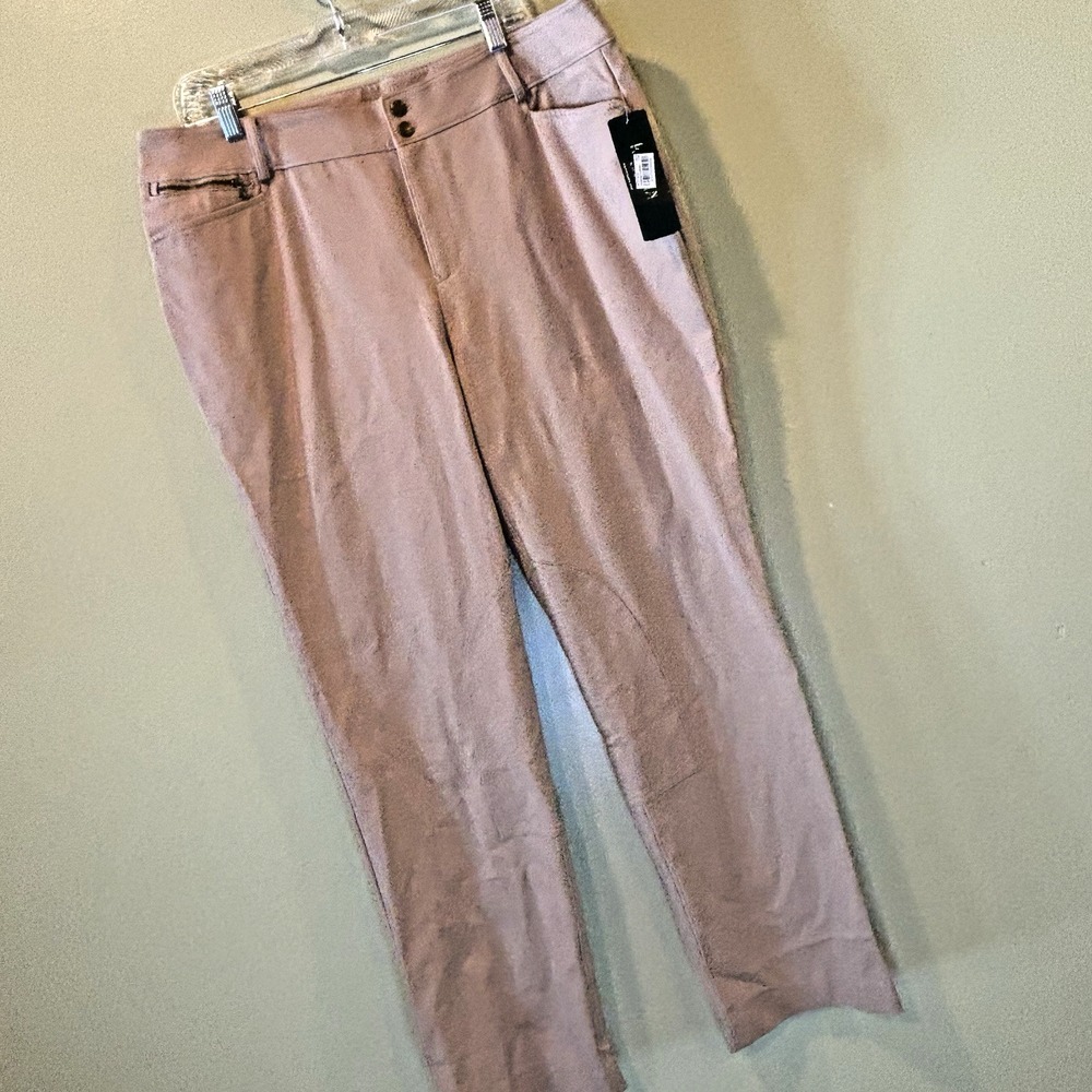 NWT Ralph Lauren Women's Khaki Straight Leg Pants Equestrian Riding Horse 16W